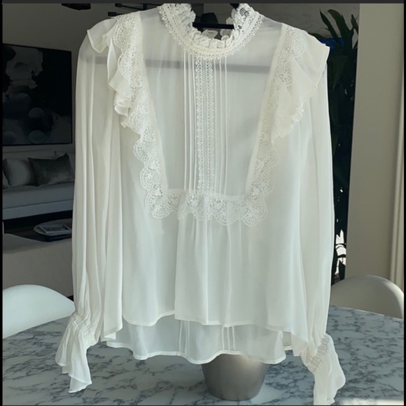 Anthropologie Eri + Ali Harriet Ruffle Blouse - Picture 5 of 9